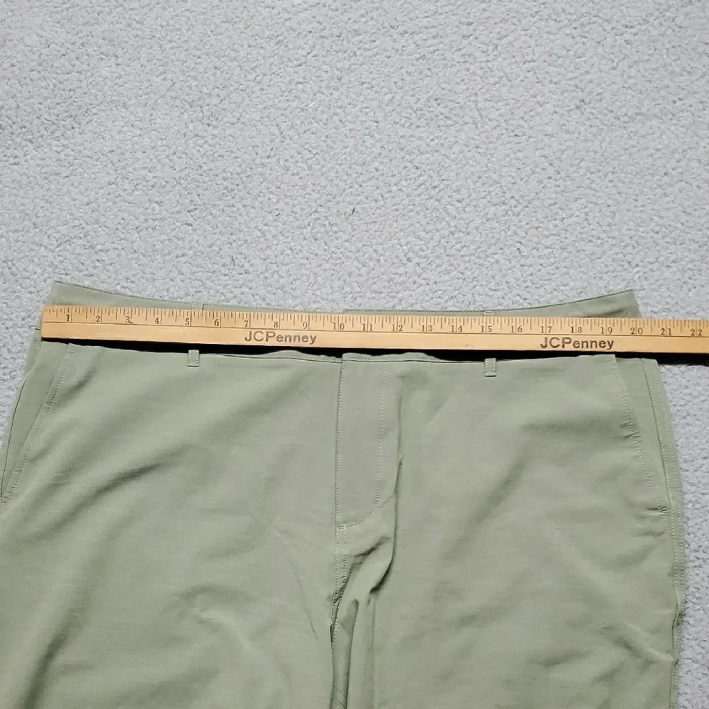 Faherty Light Sage Green Flat-Front Drawstring Shorts